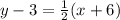 y-3=\frac{1}{2}(x+6)