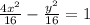 \frac{4x^{2}}{16}-\frac{y^{2}}{16}=1