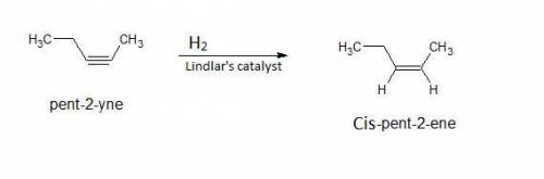 Addition of h2 to 2-pentyne in the presence of the lindlar's catalyst will produce: