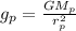 g_p=\frac{GM_p}{r_p^2}