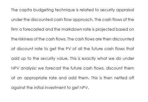 Firms use capital budgeting for their long-term asset investment decisions. capital budgeting is imp