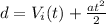 d=V_i(t)+\frac{at^2}{2}