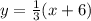 y = \frac{1}{3}(x + 6)