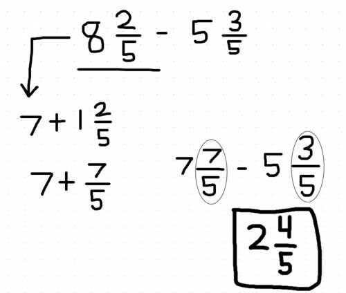 82/5 - 5 3/5 need  solving step by step
