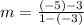 m=\frac{(-5)-3}{1-(-3)}