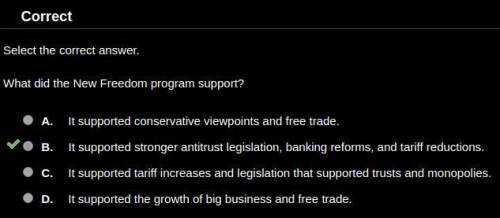 What did the new freedom program support
