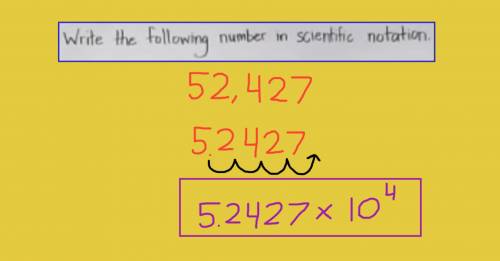 What is 52,427 equal in scientific notation