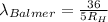 \lambda_{Balmer}=\frac{36}{5R_H}