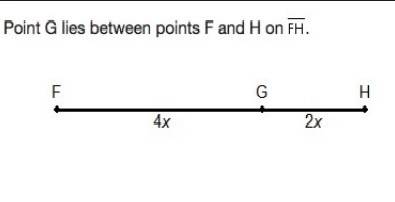 Point g lies between points f and h on . if the length of fh is 18 units, what is the value of x?  3