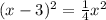 (x-3)^2=\frac{1}{4} x^{2}