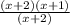 \frac{(x+2)(x+1)}{(x+2)}&#10;