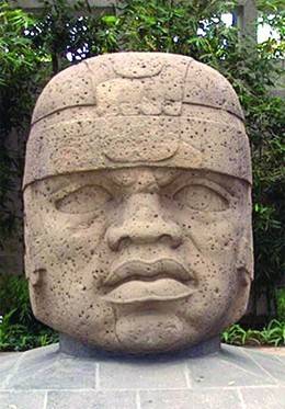 The olmec are most famous for their massive head sculptures made of   1 stone  2 gold 3 bronze  4 si