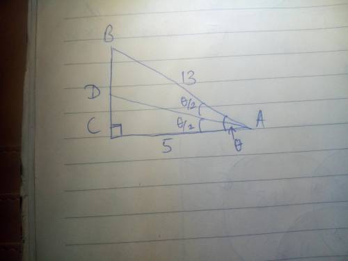 In a right triangle δabc, the length of leg ac = 5 ft and the hypotenuse ab = 13 ft. find the length