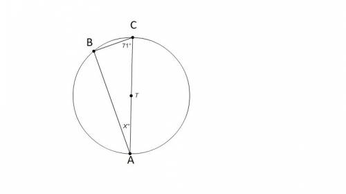 In circle t, what is the value of x?  x = 19° x = 20° x = 24° x = 29°