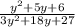 \frac{y^{2}+5 y+6}{3 y^{2}+18 y+27}