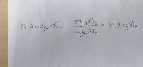 how many grams are in 88.4 moles of ni3?