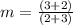 m=\frac{(3+2)}{(2+3)}