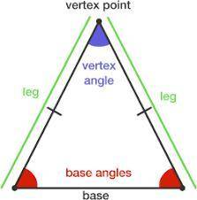 Which sides of the isosceles triangle are the legs?