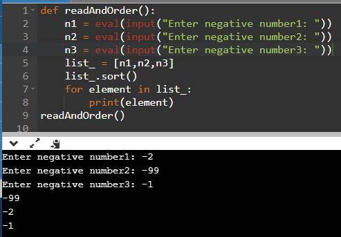 Write a program to read in three nonnegative integers from the keyboard. display the integers in inc
