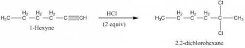 Draw the structure of the major organic product isolated from the reaction of 1-hexyne with hydrogen