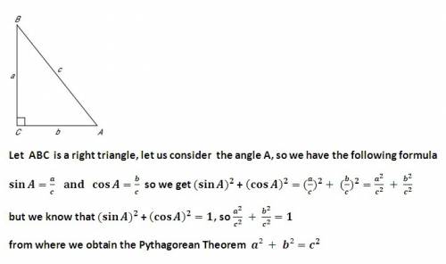 Prove the pythagorean theorem using similar triangles. the pythagorean theorem states that in a righ