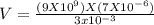 V = \frac{(9X10^9) X(7X10^{-6})}{3x10^{-3}}