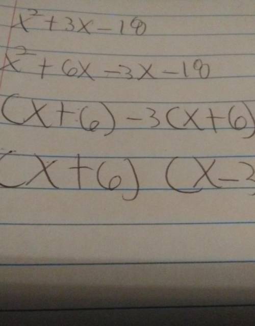 Solve by factoring: a). x = -6, 3b). x = -3, 6 c). x = -6, -3d). x = 3, 6