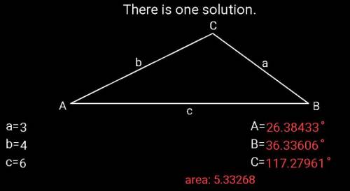 Suppose a triangle has 3 sides, 3, 4, 6 which of the following must be true a. the triangle in quest