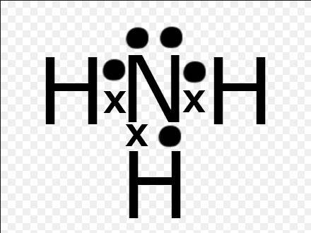Which of the following is the correct lewis structure for ammonia (nh3)?  note:  hydrogen and nitrog