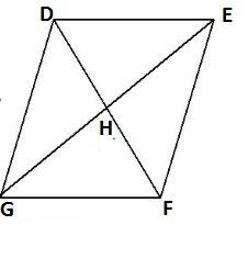 In parallelogram defg, dh = x + 1, hf = 3y, gh = 3x – 4, and he = 5y + 1. find the values of x and y