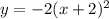 y=-2(x+2)^2