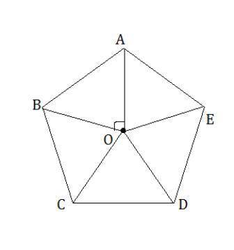Find the angle of rotation about the center of the regular pentagon that maps a to b. a.) 216 degree
