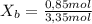 X_{b}=\frac{0,85mol}{3,35mol}