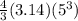 \frac{4}{3}(3.14)(5^{3})