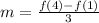 m=\frac{f(4)-f(1)}{3}