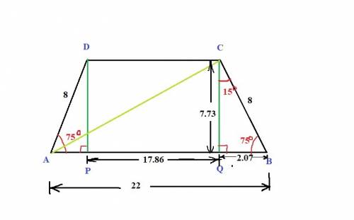 Answer all of them need this  the longer base of an isosceles trapezoid measures 22 ft. the nonparal