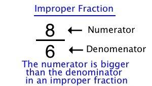 How are improper frations and mixed number different
