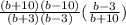 \frac{(b+10)(b-10)}{(b+3)(b-3)}( \frac{b-3}{b+10})