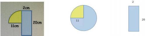 Determine the area of the composite figure to the nearest whole number