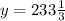 y=233\frac{1}{3}