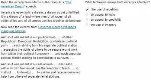 Read the excerpt from martin luther king jr.’s the american dream” speech. america is essentially a