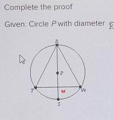 Cirlce p with diameter rs tw the prove rtw is isoceles