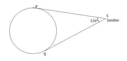 The farthest distance a satellite signal can directly reach is the length of the segment tangent to