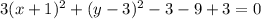 3(x+1)^{2}+(y-3)^{2}-3-9+3=0