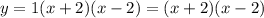 y=1(x+2)(x-2)=(x+2)(x-2)