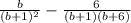 \frac{b}{(b+1)^2}-\frac{6}{(b+1)(b+6)}