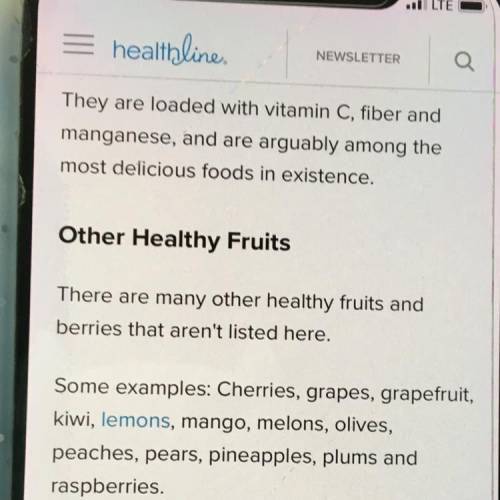 Iwant an outline about healhty food ?