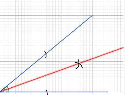 what is the first step when constructing an angle bisector using only a compass and a straightedge?