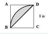 The figures below are made out of circles, semicircles, quarter circles, and a square. find the area