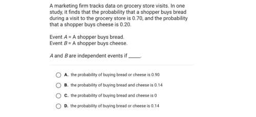 Amarketing firm tracks data on grocery store visits. in one study, it finds that the probability tha